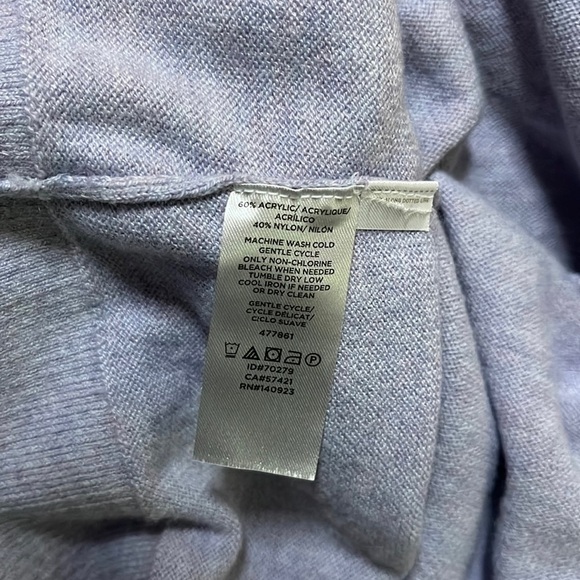 EUC Loft Ruffle Cuff Mock Neck Sweater | Medium - Picture 7 of 8